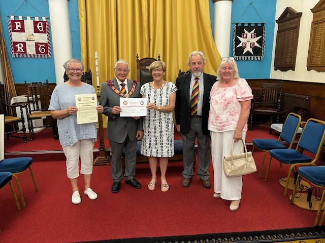 Donation from the Freemasons of Wyvern District